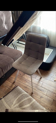 Стул на металлокаркасе Чилли бежевый / белый каркас фото покупателя 918