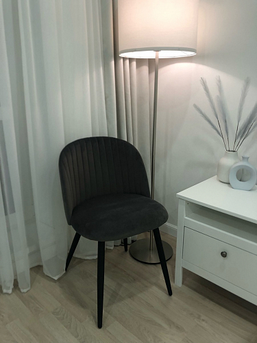 Стул на металлокаркасе Gabi 1 light blue / black / gold фото покупателя 230