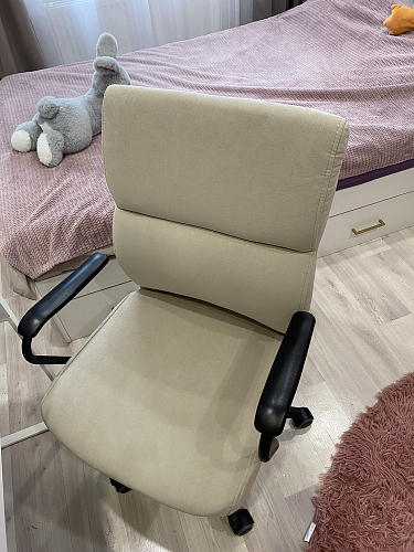 Компьютерное кресло Benefit/Бенефит флок бежевый 7 фото покупателя 13