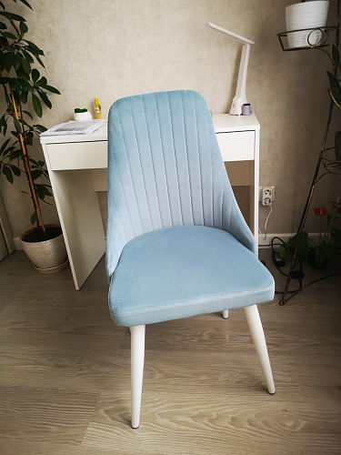 Стул на металлокаркасе Kora light purple / black фото покупателя 34