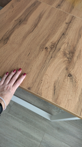 Деревянный стол Лота Лофт 120х75 белый матовый / дуб крафт золотой фото покупателя 431