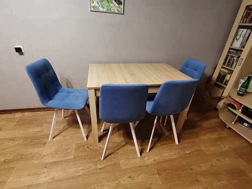 Стул на металлокаркасе Чилли черный / зеленый фото покупателя 1228