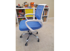 Компьютерное кресло Ergoplus белое / голубое фото покупателя 28