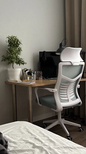 Компьютерное кресло Montana light gray / white фото покупателя 3