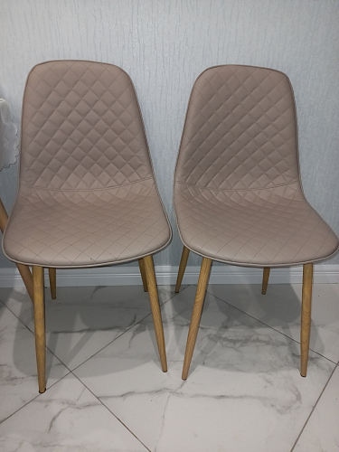 Стул на металлокаркасе Capri dark beige / white фото покупателя 63