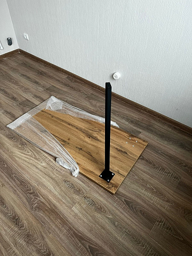 Стол Тринити Лофт 120 32 мм бетон / черный матовый фото покупателя 679