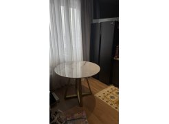 Стеклянный стол Норфолк 100 золото фото покупателя 21