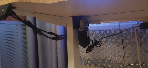 Компьютерный стол Маркос с механизмом подъема 140х80х75 белый / вотан дуб фото покупателя 2