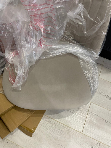 Стул на металлокаркасе Gabi dark beige / black / silver фото покупателя 632