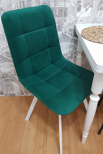 Стул на металлокаркасе Чилли К черный / зеленый фото покупателя 691