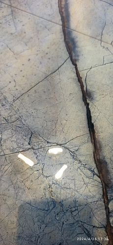 Стеклянный стол Кловис 100(140)х100х76 обсидиан / черный фото покупателя 3