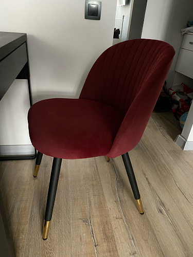 Стул на металлокаркасе Gabi 1 light purple / black / gold фото покупателя 42