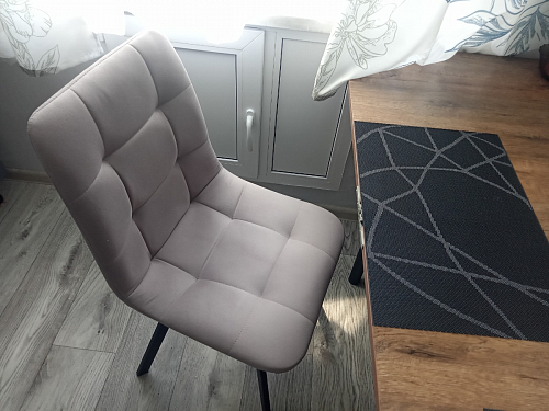 Стул на металлокаркасе Чилли синяя ткань / белый фото покупателя 65