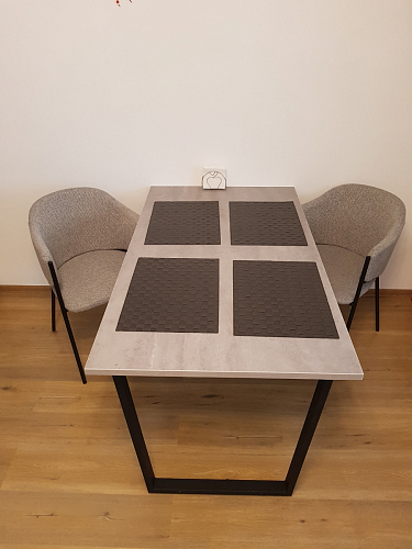 Стол Лота Лофт 120 32 мм бетон / черный матовый фото покупателя 296