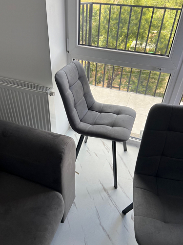 Стул на металлокаркасе Чилли К кирпичный / черный фото покупателя 369