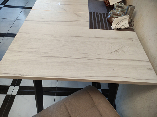 Стол раскладной Колон Лофт 120 32 мм дуб галифакс табако / черный матовый фото покупателя 147