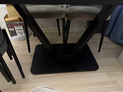 Стол на тумбе Бугун обсидиан / черный фото покупателя 70