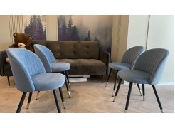 Стул на металлокаркасе Gabi 1 бежевый / черный с серебряными наконечниками фото покупателя 70