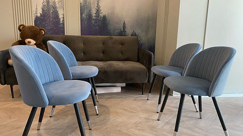 Стул на металлокаркасе Gabi gray / black фото покупателя 70