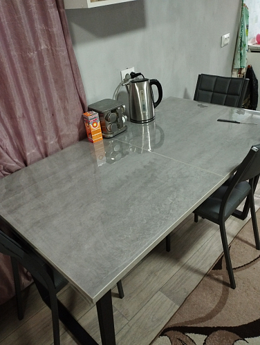 Деревянный стол Лота Лофт 140х80 дуб крафт табачный / черный матовый фото покупателя 707