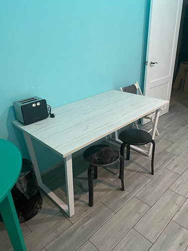 Деревянный стол Лота Лофт 140х80 черный матовый / бетон светлый фото покупателя 145