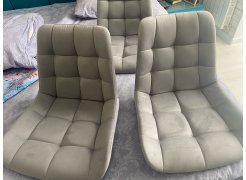 Стул на металлокаркасе Челси светло-серый / белый каркас фото покупателя 241