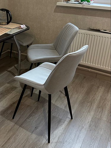 Стул на металлокаркасе Седа 360 К латте (velutto 08) / белый фото покупателя 59