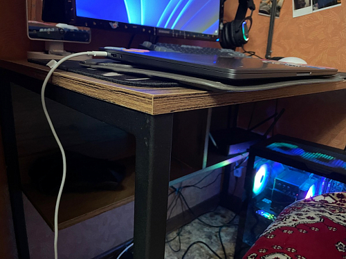 Письменный стол Клер Лофт черный матовый / бетон фото покупателя 23