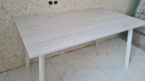 Стол Тринити Лофт 120 32 мм бетон / черный матовый фото покупателя 661