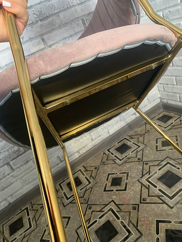 Стул на металлокаркасе Kamelia голубой / голубой / золотой фото покупателя 31