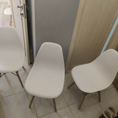 Пластиковый стул Eames PC-015 серо-голубой / дерево фото покупателя 94