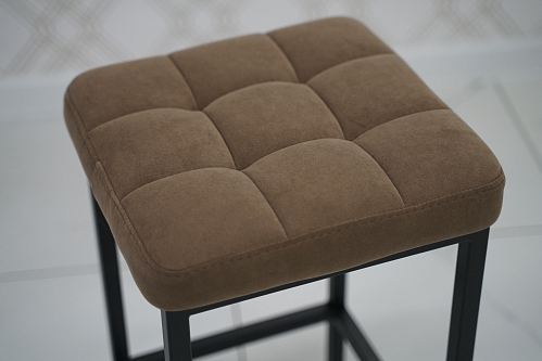 Барный стул Лофт микровелюр катания блэк / черный матовый из шоурума 6