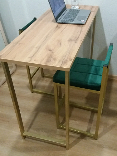 Барная стойка Дилан Лофт 120х40х98 дуб делано темный фото покупателя 51