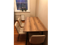 Стол Тринити Лофт 120 32 мм бетон / черный матовый фото покупателя 412