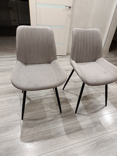 Стул на металлокаркасе Седа К латте / черный фото покупателя 361