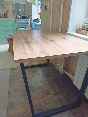 Деревянный стол Лота Лофт 120x75 дуб крафт табачный / черный матовый фото покупателя 922