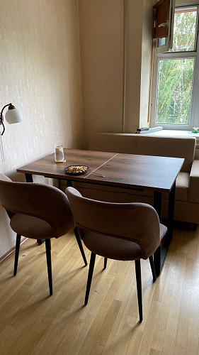 Деревянный стол Лота Лофт 140х80 дуб крафт табачный / черный матовый фото покупателя 491