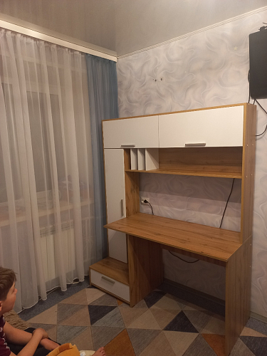 Письменный стол Лайт 03.243 дуб золотой (craft) / белый премиум фото покупателя 282