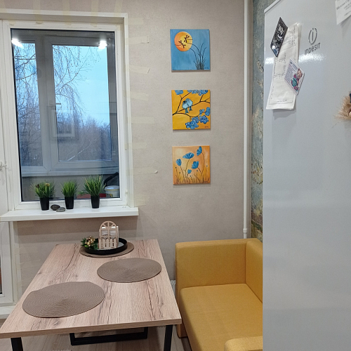 Стеклянный стол Фостер 120(160)х120х76 белый мрамор / черный фото покупателя 73