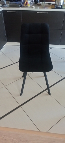 Стул на металлокаркасе Чилли К светло-серый велюр / черный каркас фото покупателя 336