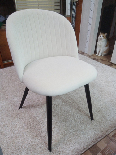 Стул на металлокаркасе Gabi latte / gold / black фото покупателя 143