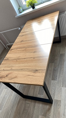 Стол Лота Лофт 140 25 мм черный матовый / бетон фото покупателя 110