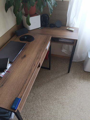 Письменный стол Леон Лофт бетон / черный матовый фото покупателя 23