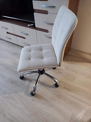 Компьютерное кресло One/Ван флок бежевый 7 фото покупателя 60