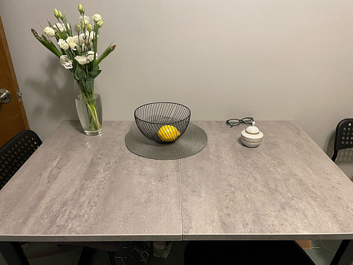 Стол Лота Лофт 120 32 мм бетон / черный матовый фото покупателя 152