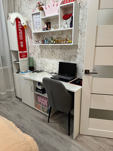 Деревянный стол Лота Лофт 140х80 черный матовый / бетон светлый фото покупателя 703