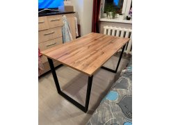 Стол Лота Лофт 140 25 мм черный матовый / бетон фото покупателя 974