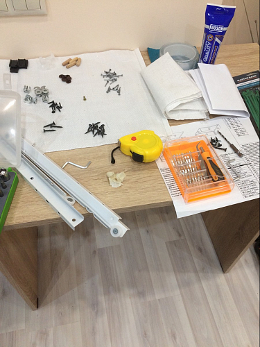 Стол письменный Kiwi белый - Уцененный экземпляр фото покупателя 38