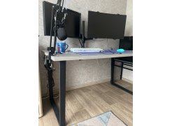 Стол Лота Лофт 140 25 мм черный матовый / бетон фото покупателя 281