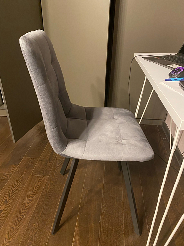 Стул на металлокаркасе Чилли синяя ткань / белый фото покупателя 839